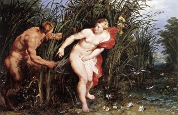 Pan et Syrinx Peter Paul Rubens Nu Peinture à l'huile